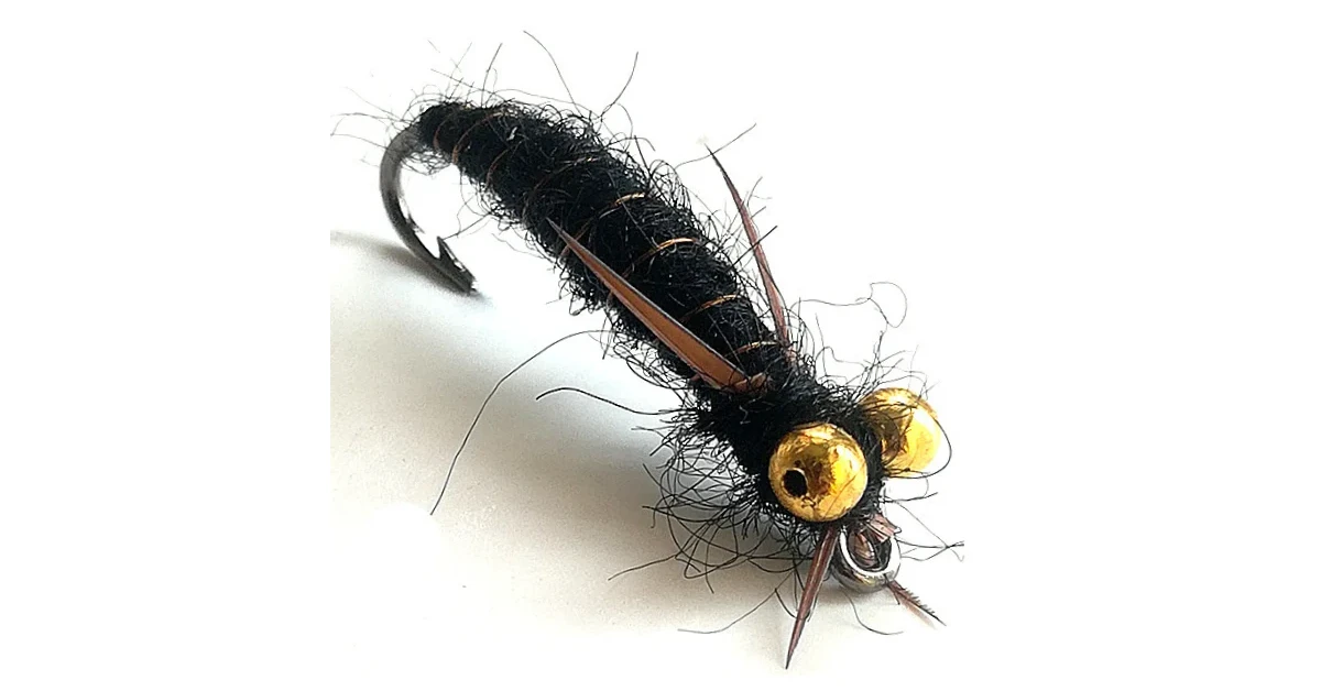 Suckerme Black Bug Eyes Nymph Fly FFP18PB