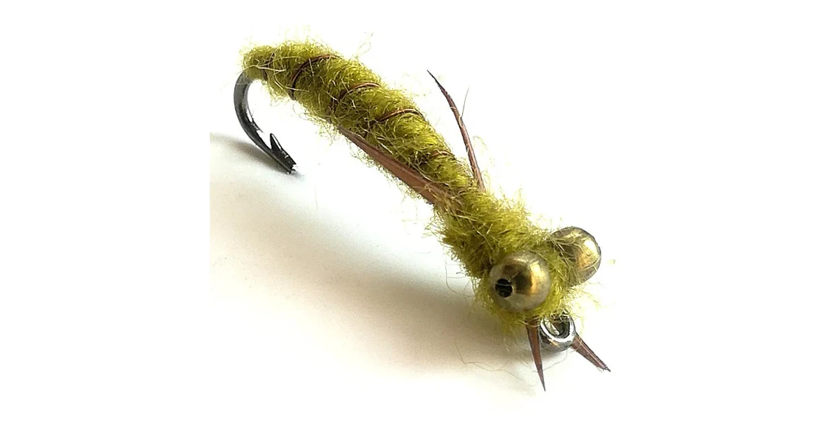 Suckerme Yellow Bug Eyes Nymph Fly FFP18PG